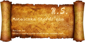 Mateicska Stefánia névjegykártya